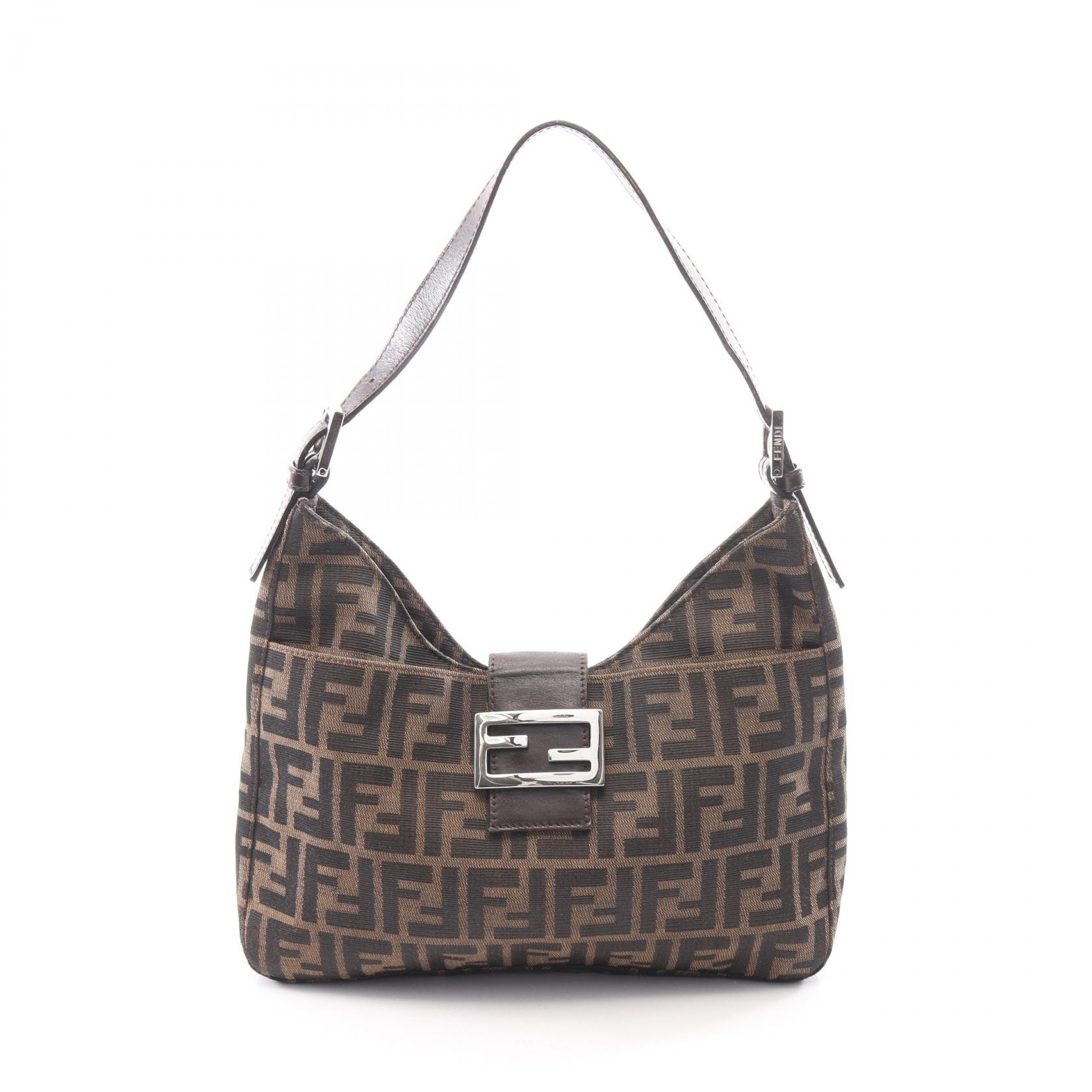 フェンディ FENDI ショルダーバッグ バッグ キャンバス レザー レディース ブラウン系 【中古】