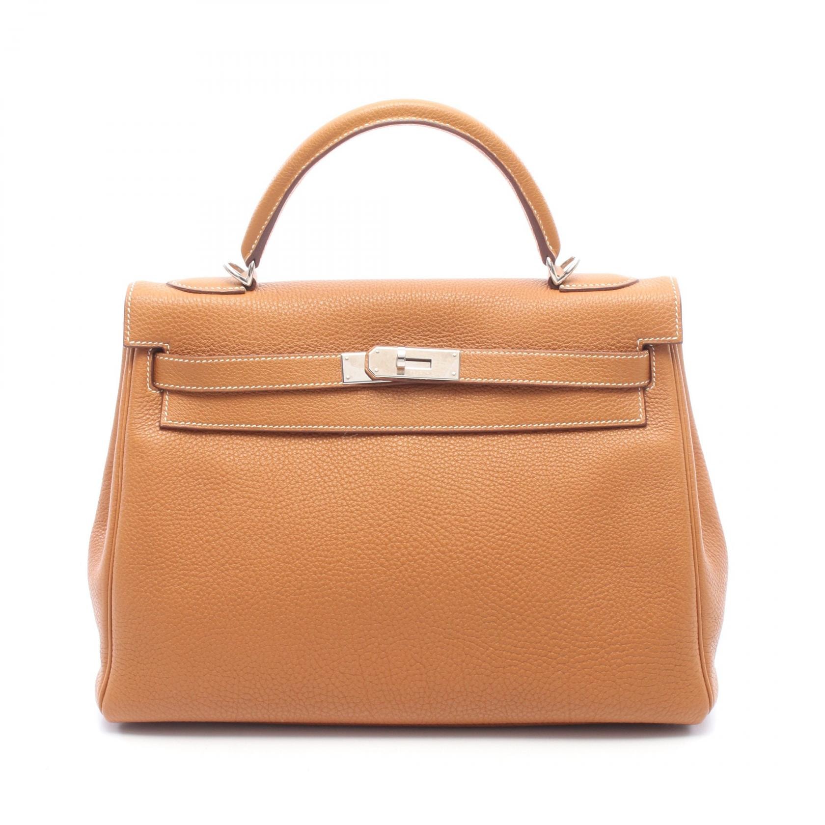 エルメス HERMES ケリー32 ハンドバッグ バッグ レザー トゴ トゴ ゴールド □K刻印(2007年製造) レディース ブラウン系 【中古】