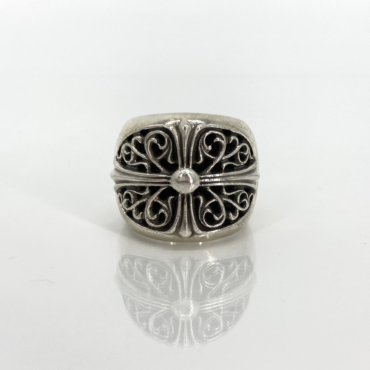 CHROME HEARTS(クロムハーツ) CLASSIC OVAL クラシックオーバルクロス SV925 リング・指輪 48.64g シルバー