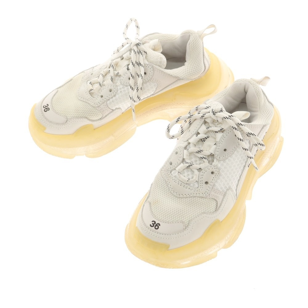 【中古】バレンシアガ BALENCIAGA Triple S スニーカー ホワイト【サイズ24】【レディース】
