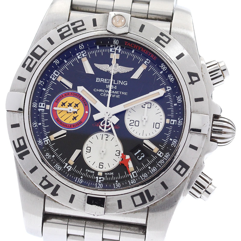 ブライトリング クロノマット 44 GMT パトルーユスイス メンズ 【中古】