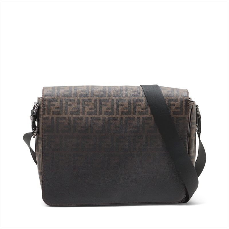 フェンディ FENDI ズッカ PVC メッセンジャーバッグ ショルダーバッグ【中古】