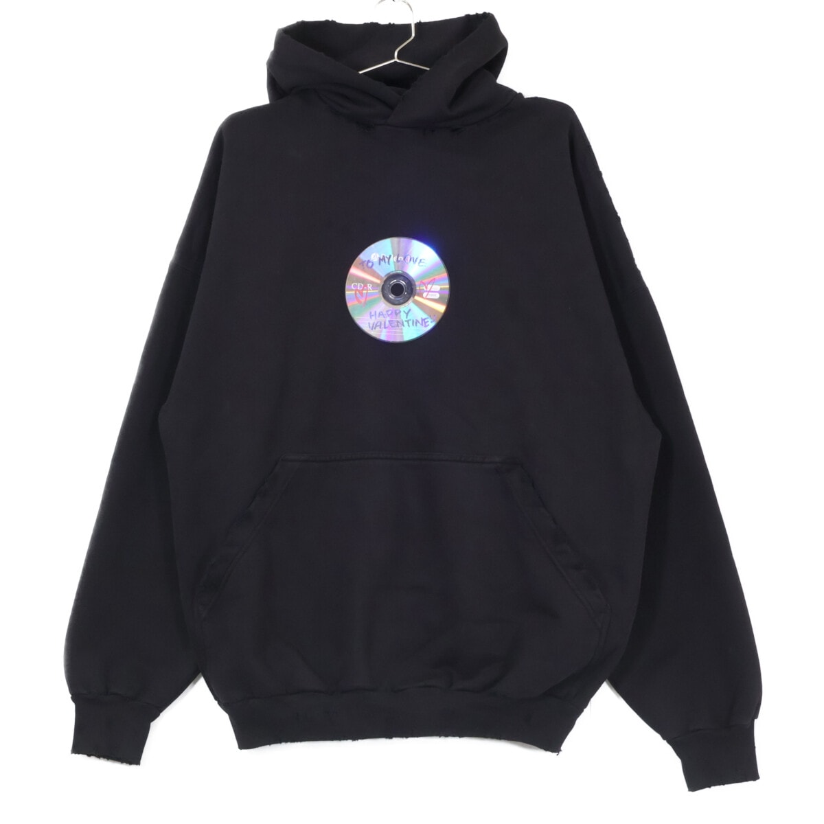 バレンシアガ 【国内正規/23年製】739024 VALENTINE CD HOODIE プルオーバー パーカー L