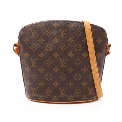 ルイ・ヴィトン LOUIS VUITTON ドルーオ モノグラム ショルダーバッグ バッグ PVCコーティングキャンバス レザー レディース ブラウン系 M51290 【中古】