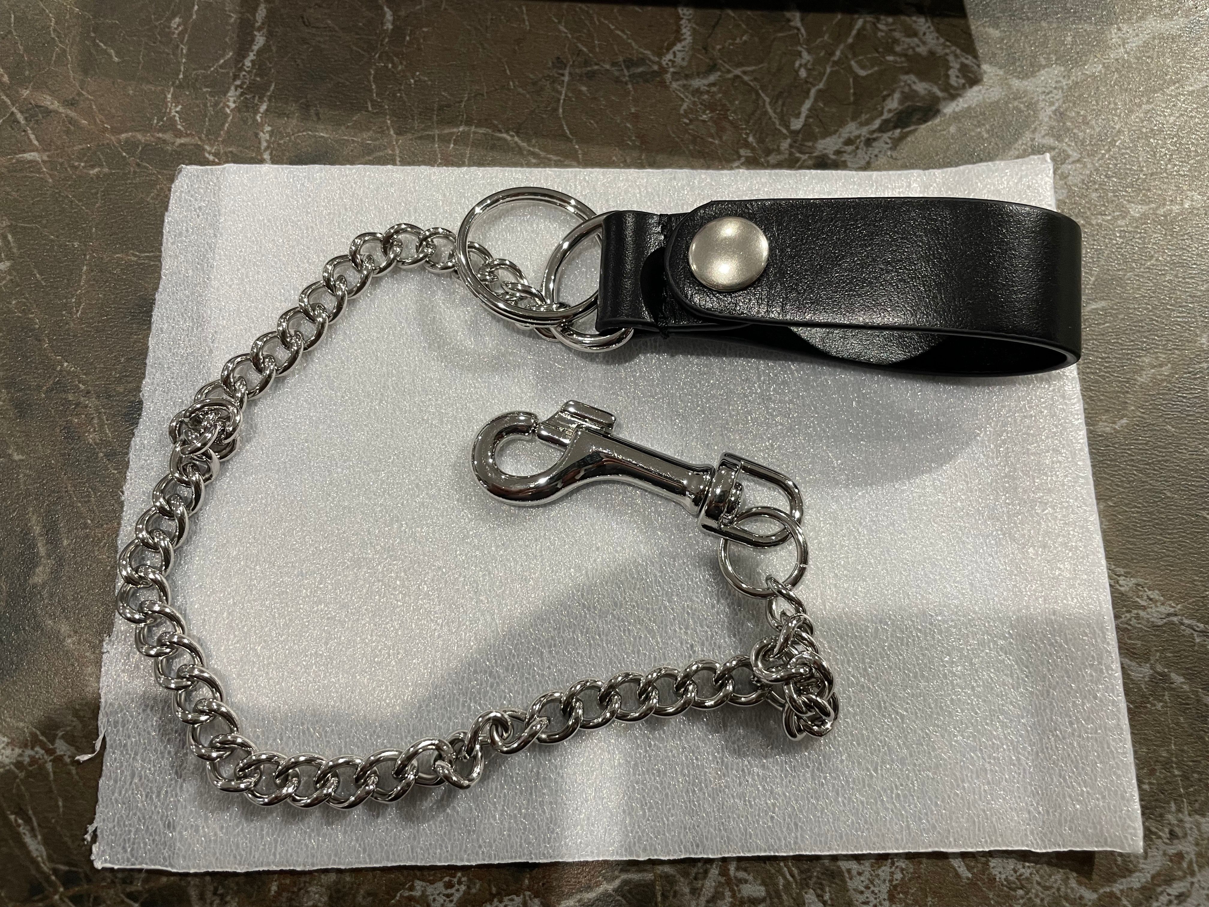 Supreme Leather Chain Wallet (25SS) "Black"