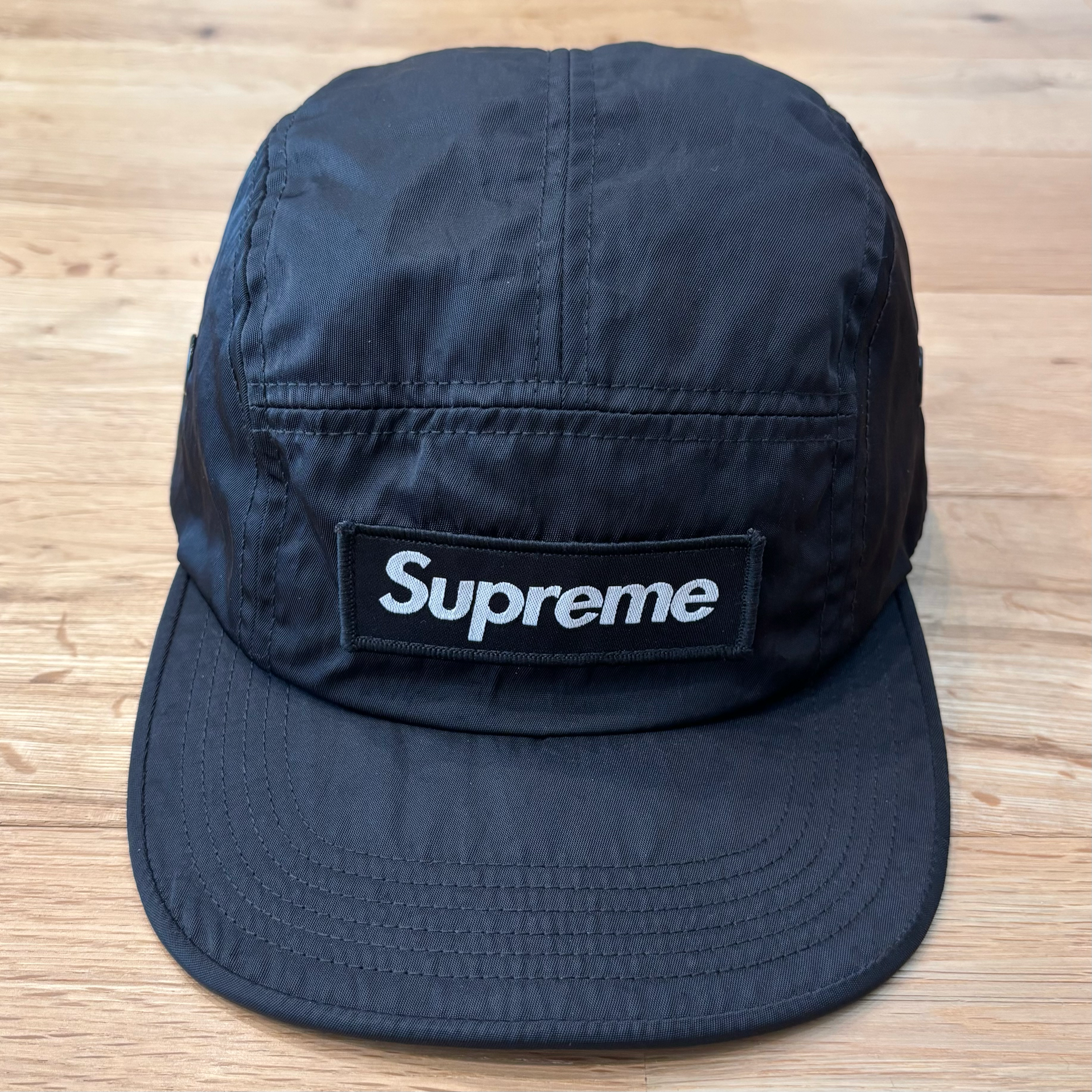 Supreme Washed Nylon Camp Cap ウォッシュド ナイロン キャンプ キャップ ボックスロゴ シュプリーム ブラック 黒