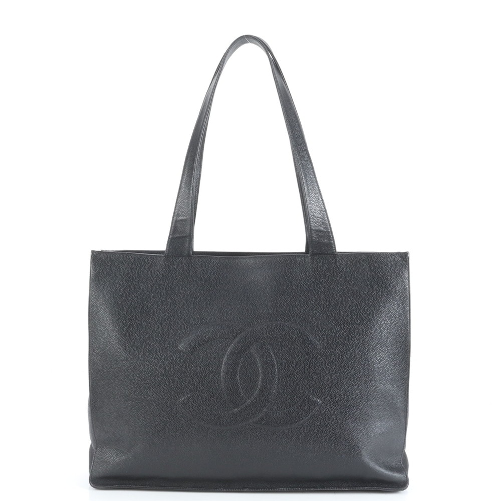 ■極美品 シャネル キャビア スキントート バッグ レザー