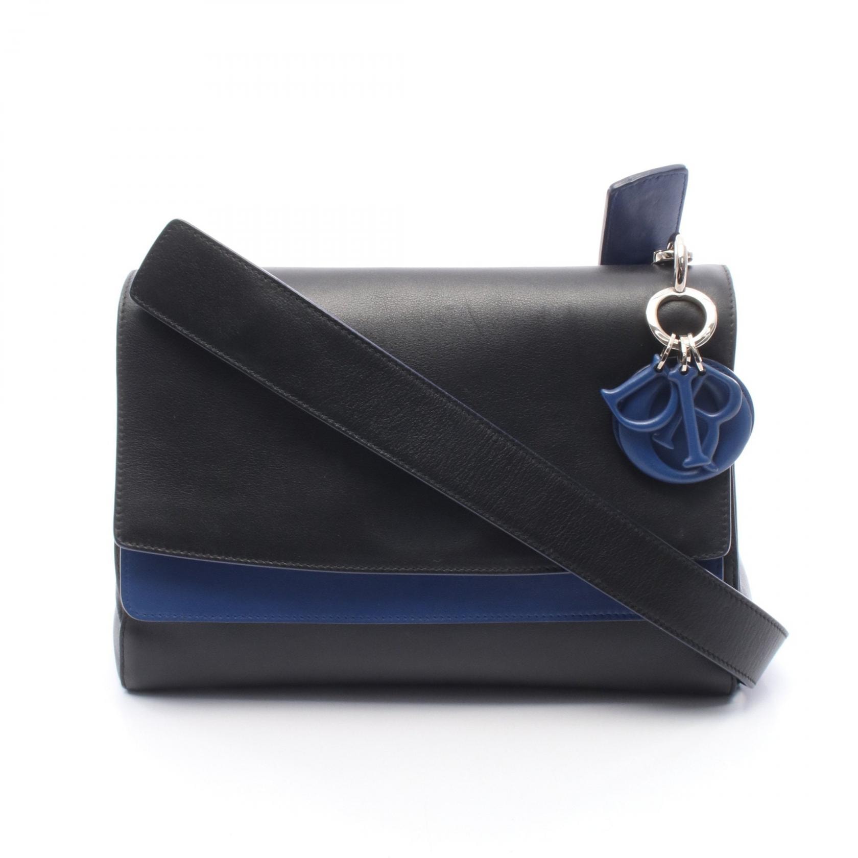 ディオール Dior BE DIOR ビー ディオール ショルダーバッグ バッグ ラムスキン(羊革) レディース ブラック系 / ブルー系 【中古】