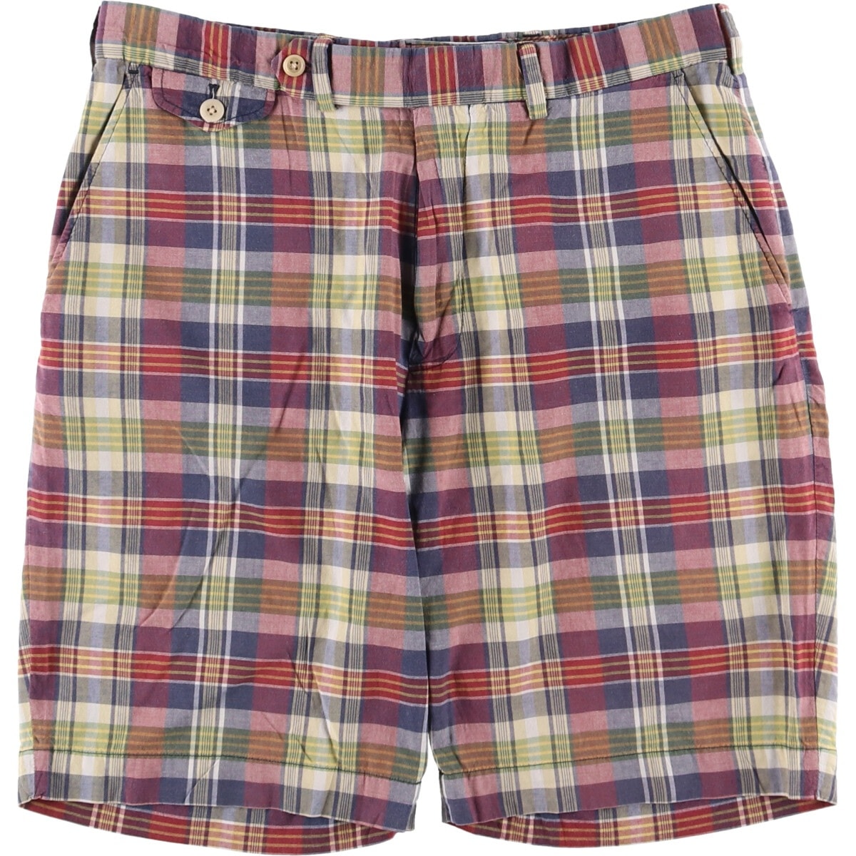 古着 ラルフローレン Ralph Lauren POLO GOLF ポロゴルフ タータンチェック コットンショーツ ショートパンツ メンズw34相当/eaa577671