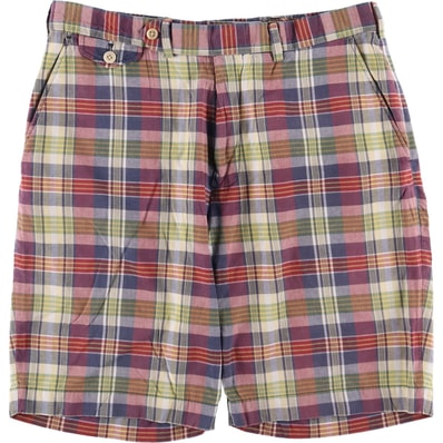 古着 ラルフローレン Ralph Lauren POLO GOLF ポロゴルフ タータンチェック コットンショーツ ショートパンツ メンズw34相当/eaa577671