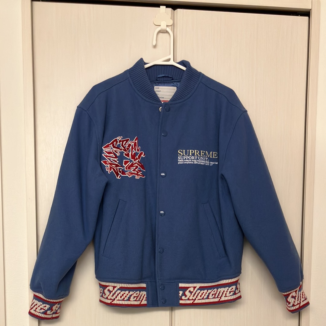 Supreme Support Unit Varsity Jacket "Light Blue"