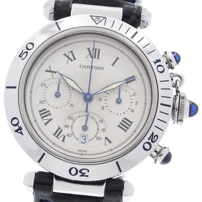 カルティエ パシャ クロノ デイト W3101855 メンズ 【中古】