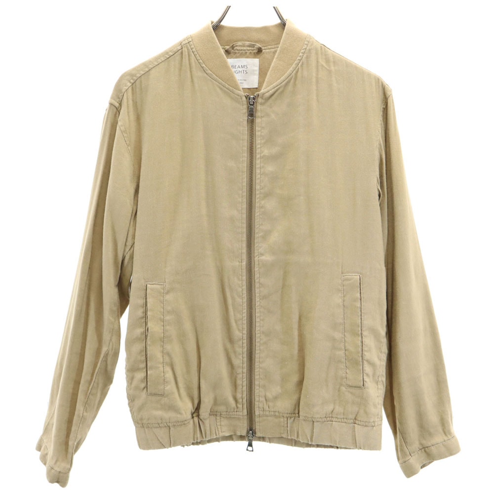 BEAMS LIGHTS ビームスライツ リネンブレンド ブルゾン S ベージュ ジャケット