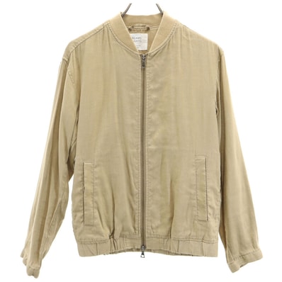 BEAMS LIGHTS ビームスライツ リネンブレンド ブルゾン S ベージュ ジャケット