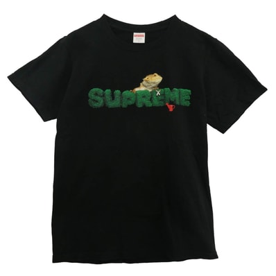 Supreme シュプリーム Tシャツ Lizard Tee リザード プリント 半袖 Tシャツ ブラック系 S【中古】