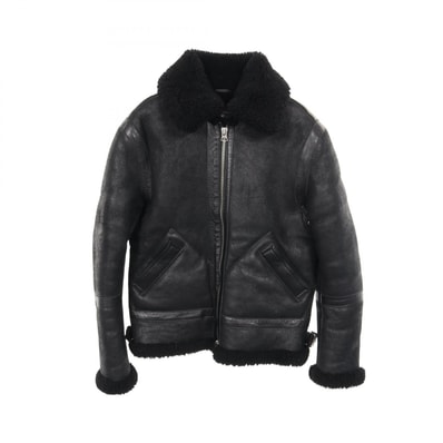 アクネストゥディオズ ACNE STUDIOS Ian Shearling Jacket 革ジャン 衣料品 アウター ムートン メンズ ブラック系 【中古】