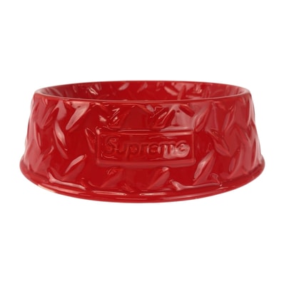 新品未使用 Supreme シュプリーム 23SS DIAMOND PLATE DOG BOWL レッド セラミック ドッグボール ペット用 603627 【中古】