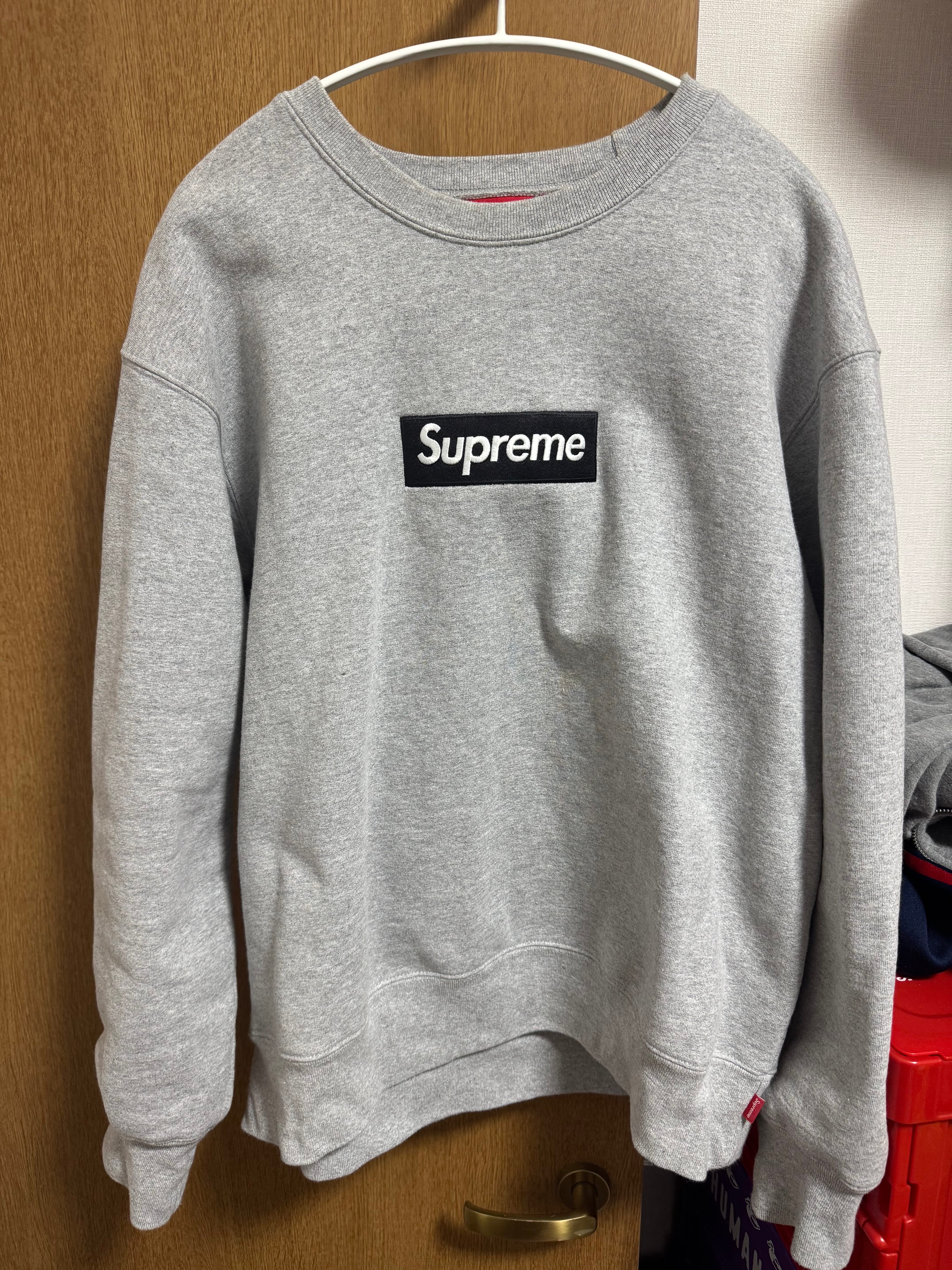 Supreme Box Logo Crewneck "Heather Grey" (22FW)