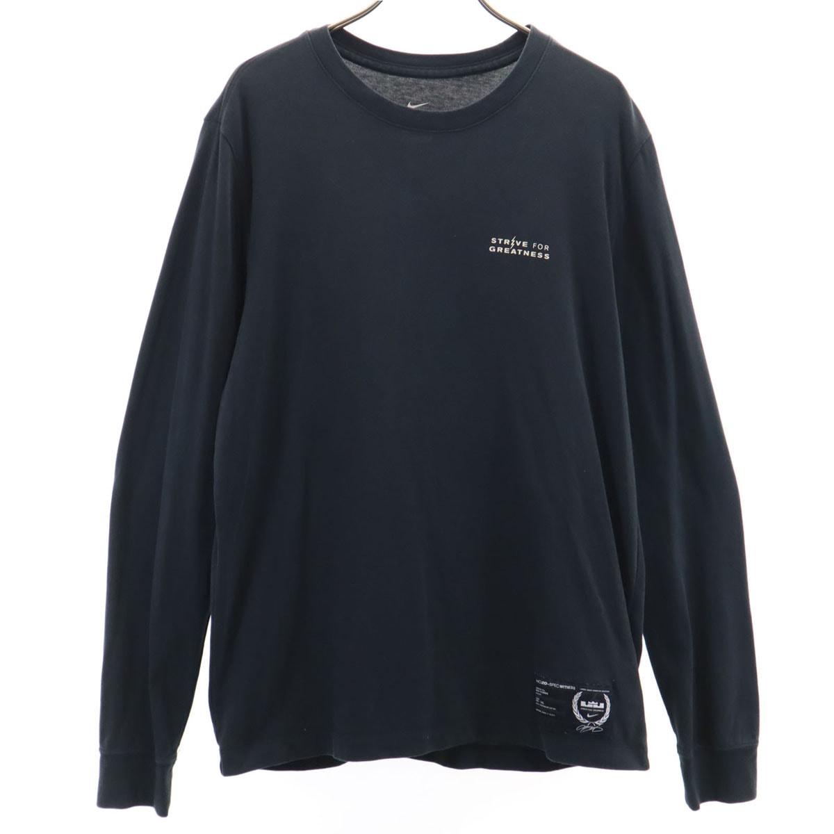 NIKE ナイキ バックプリント レブロン 長袖 Tシャツ L ブラック ロンT バスケットボール