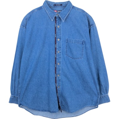 古着 ラルフローレン Ralph Lauren CHAPS チャップス 長袖 デニムシャツ メンズXL相当/eaa678286