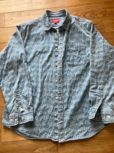 Supreme Arc Jacquard Denim Shirt "Blue"