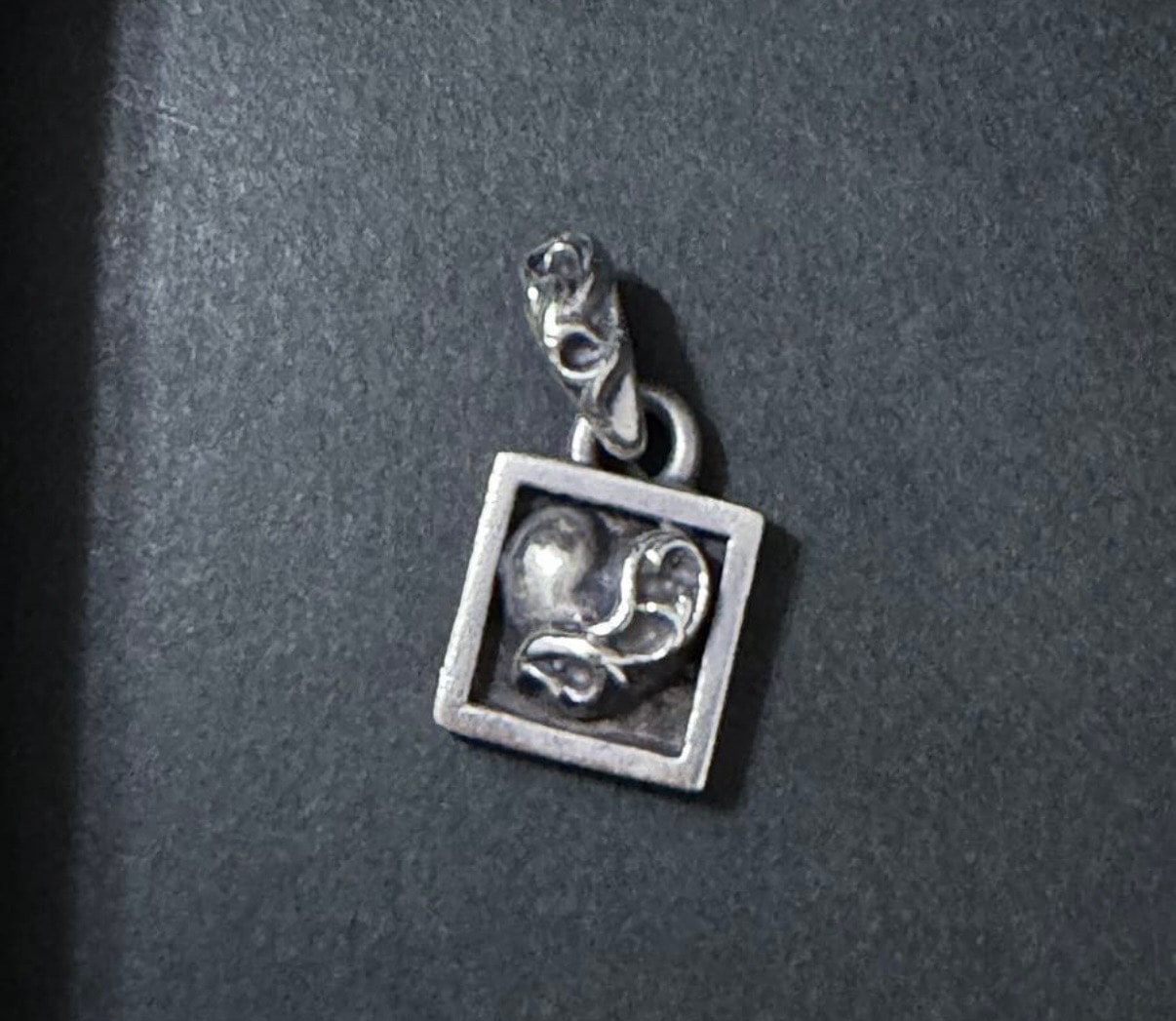 Chrome Hearts Framed Heart Charm "Silver"
