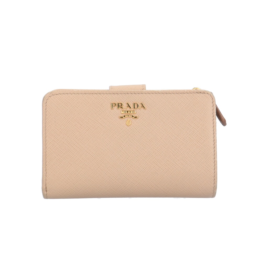 プラダ サフィアーノ 二つ折り財布 レザー 1ML225 レディース PRADA  中古