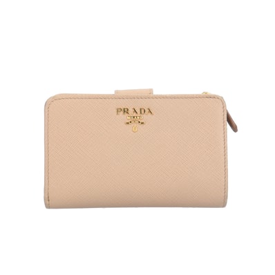 プラダ サフィアーノ 二つ折り財布 レザー 1ML225 レディース PRADA 中古