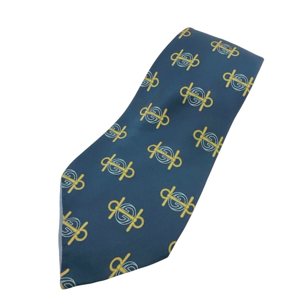 グッチ GUCCI ネクタイ ホースビット 総柄 ビジネス 通勤 フォーマル ネイビー