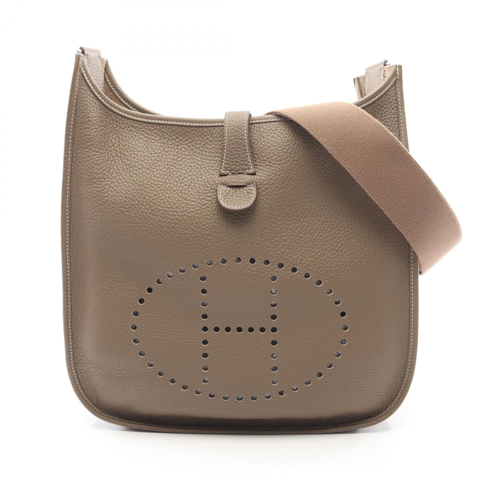 エルメス HERMES エヴリン 3 トロワ GM ショルダーバッグ バッグ レザー トリヨンクレマンス トリヨンクレマンス エトゥープ Z刻印(2021年製造) レディース グレー系 【中古】