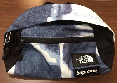 Supreme x The North Face Bleached Denim Print Roo II "Indigo"