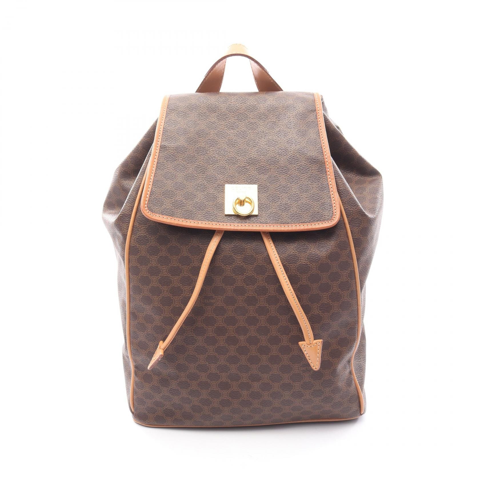 C (やや傷や汚れあり)】セリーヌ CELINE マカダム リュックサック 