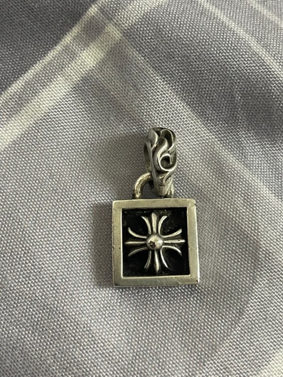 Chrome Hearts Framed CH Plus Charm "Silver"