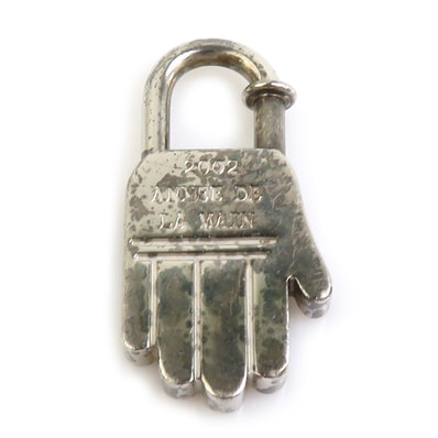 エルメス HERMES カデナ 2002 ANNEE DE LA MAIN メタル シルバー レディース【中古】 e61578