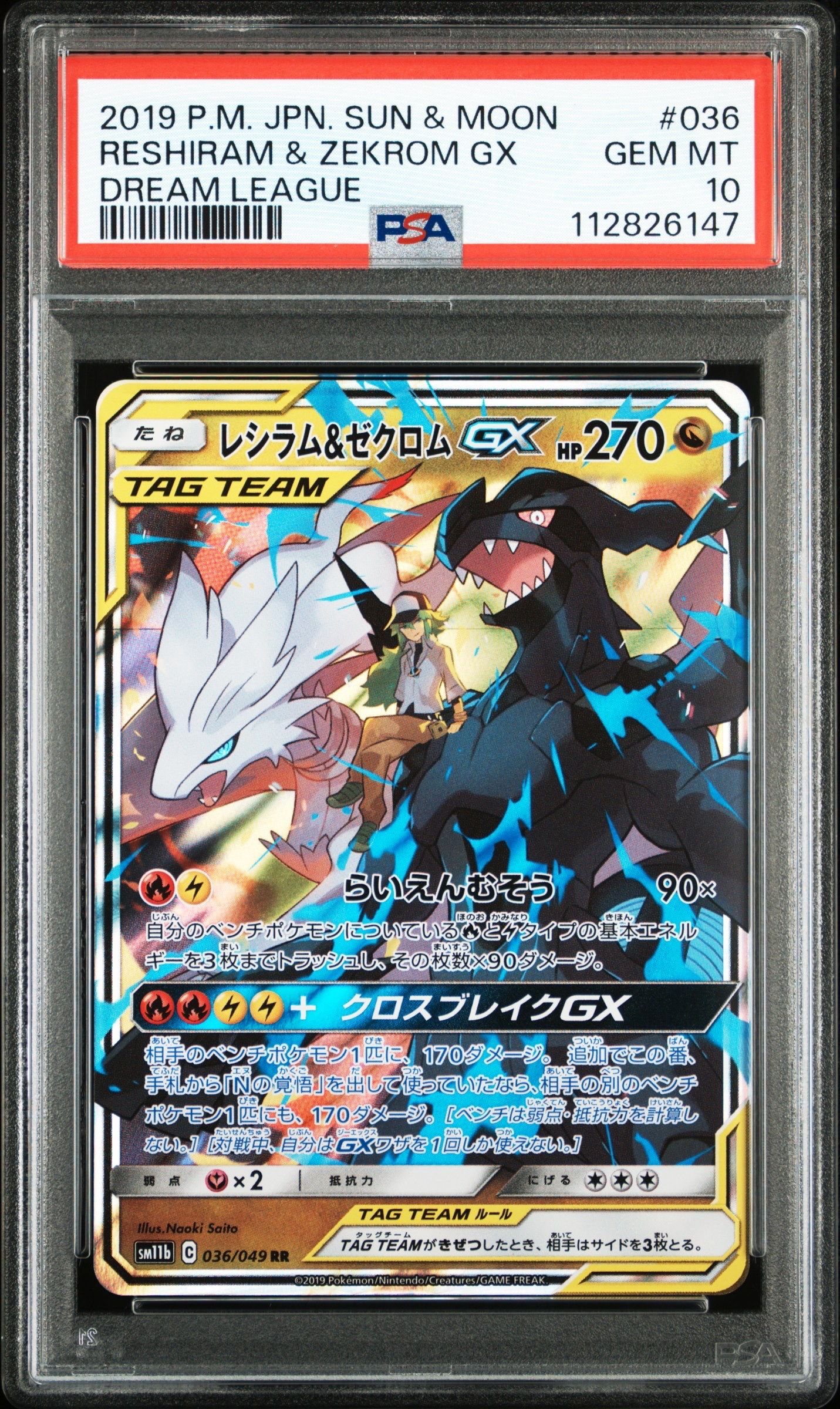 レシラム&ゼクロムGX (N) RR[SM11b 036/049](強化拡張パック「ドリームリーグ」)