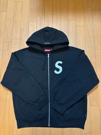 Supreme S Logo Zip Up Hooded Sweatshirt "Black" (FW24)
