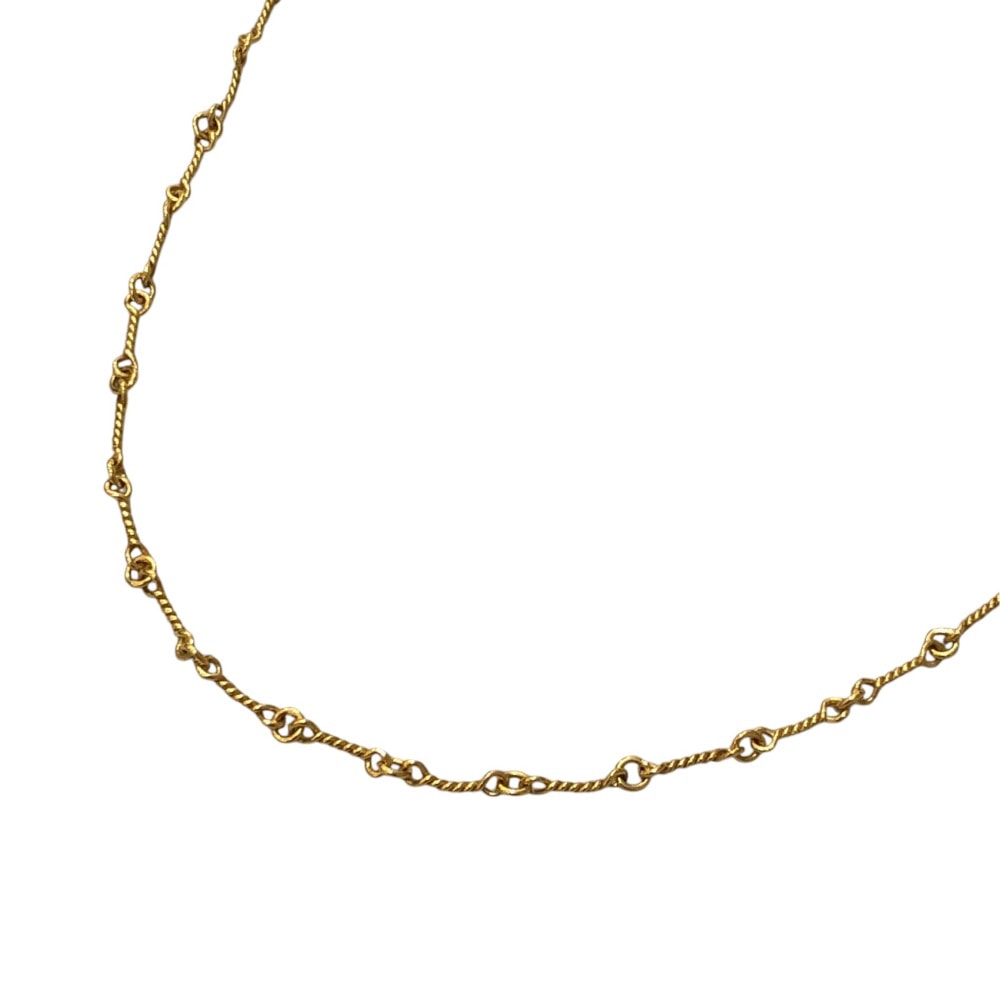 クロムハーツ CHROME HEARTS NECKCHAIN T18 ツイストチェーン 18.0inch 22K アクセサリー ジュエリー ネックレス K22 ゴールド