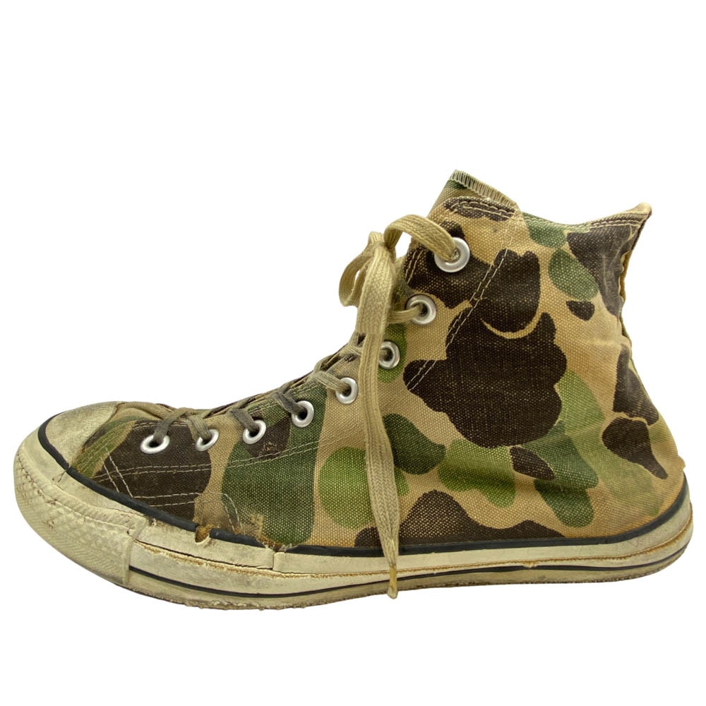 CONVERSE コンバース スニーカー USA製 観賞用 ヴィンテージ 80s ALL STAR HI 83CAMO オールスターハイ 83カモ オリジナル ヴィンテージ キャンバス ハイカットスニーカー マルチカラー系 US 12.5【中古】