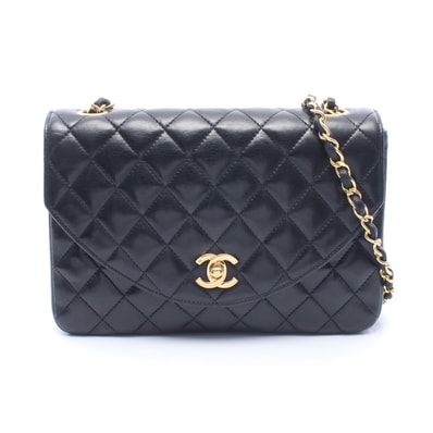 シャネル CHANEL マトラッセ ショルダーバッグ バッグ ラムスキン(羊革) レディース ブラック系 【中古】