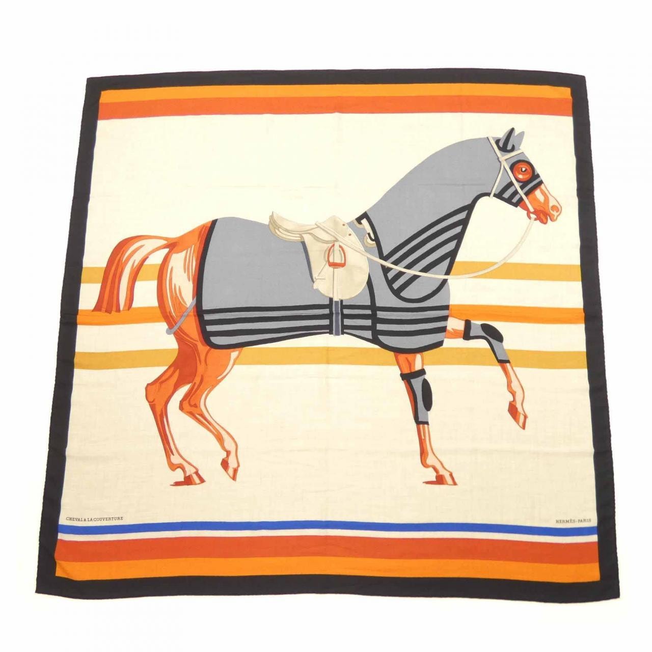 エルメス HERMES CHEVAL A LA COUVERTURE H243345S カレジェアン140 ショール