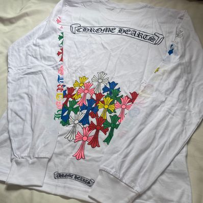 クロムハーツ メンズ tシャツ ロンt マルチカラーセメタリークロス