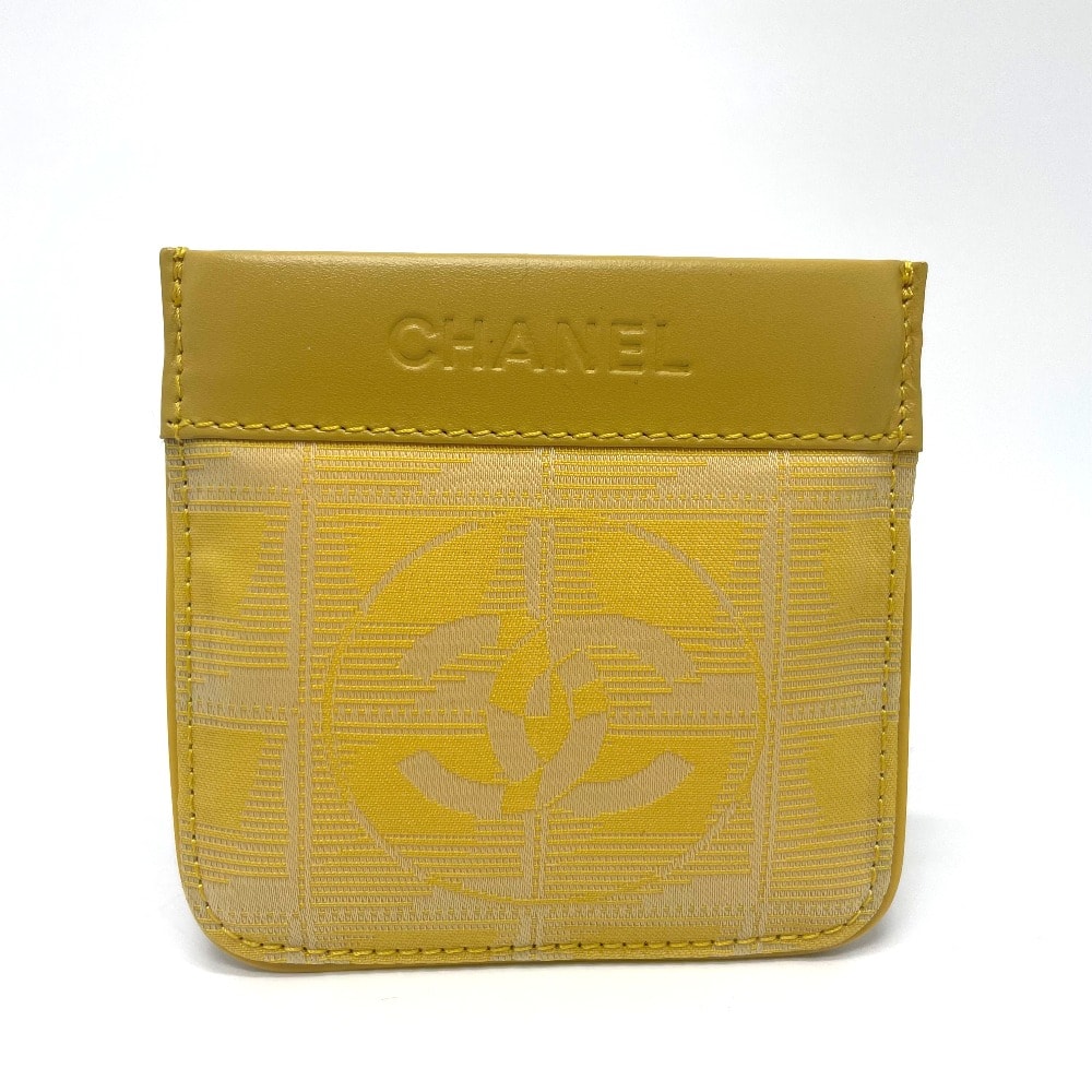 シャネル CHANEL ココマーク ニュートラベルライン キーリング付き 財布 小銭入れ ヴィンテージシャネル Vintage Chanel コインケース レザー/PVC イエロー
