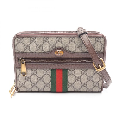グッチ GUCCI オフィディア GGスプリーム ショルダーバッグ バッグ PVCコーティングキャンバス レザー レディース ベージュ系 / ブラウン系 / マルチカラー 575722 【中古】