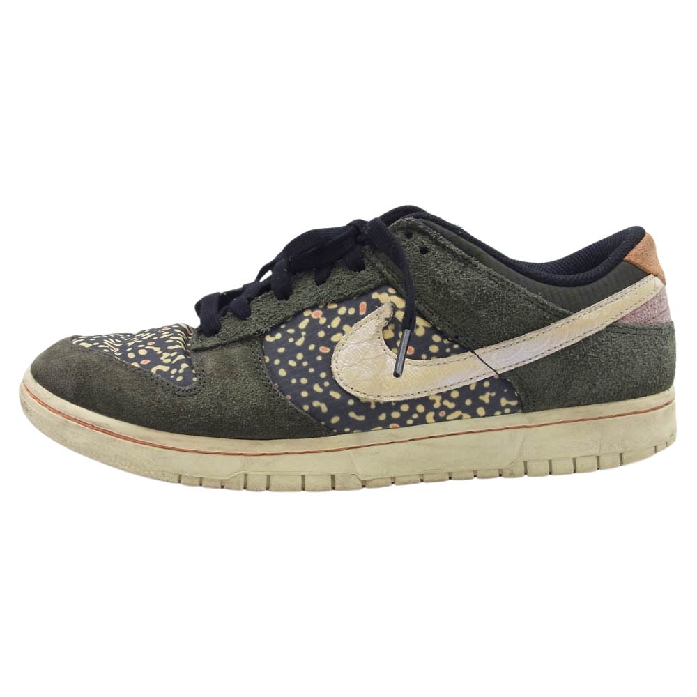 NIKE ナイキ スニーカー FN7523-300 Dunk Low Rainbow Trout Sequoia Alabaster-Safety Orange ダンク ロー スニーカー カーキ系 29cm【中古】