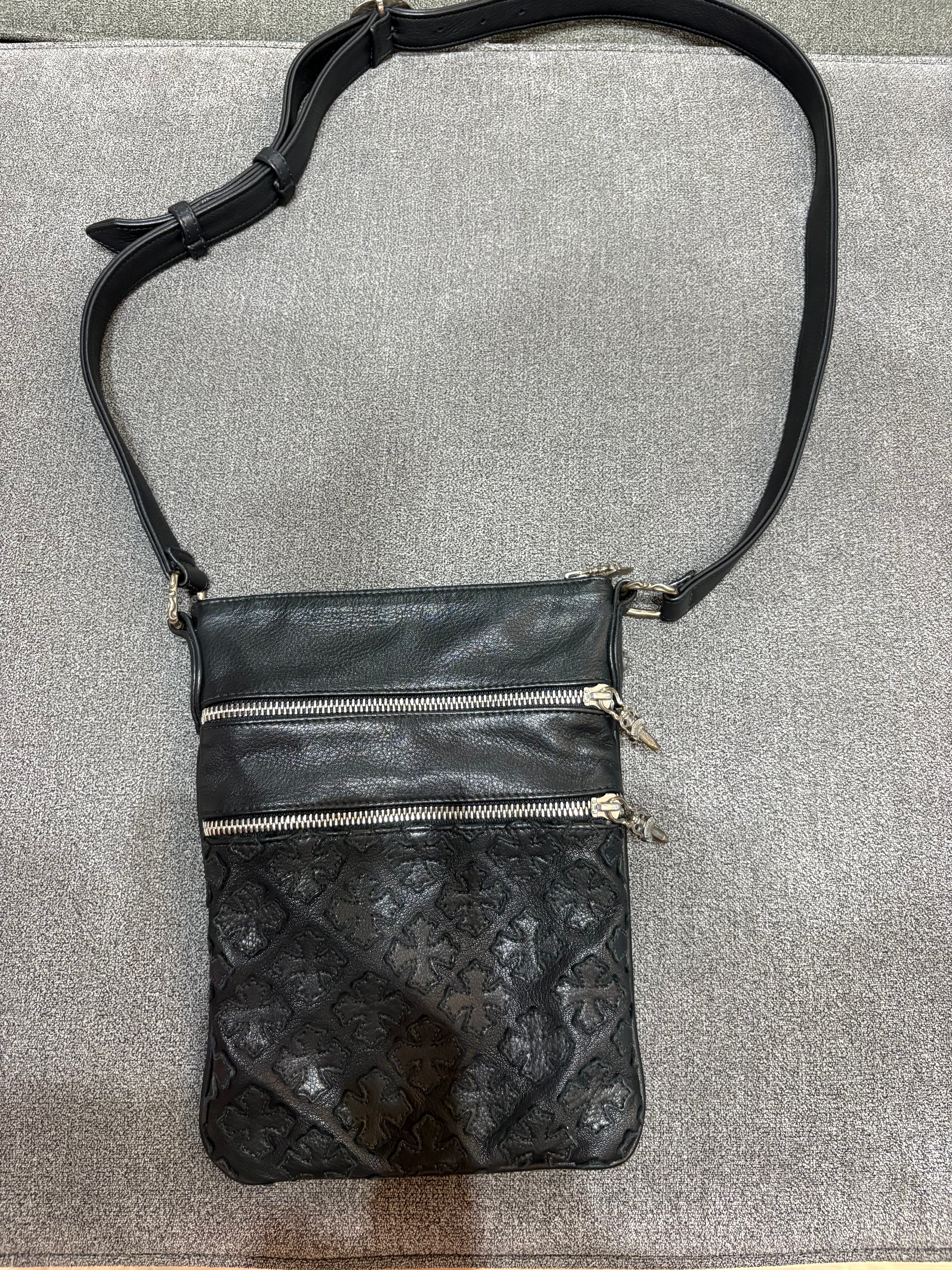 Chrome Hearts Perry CH Plus Patch Shoulder Bag "Black"
