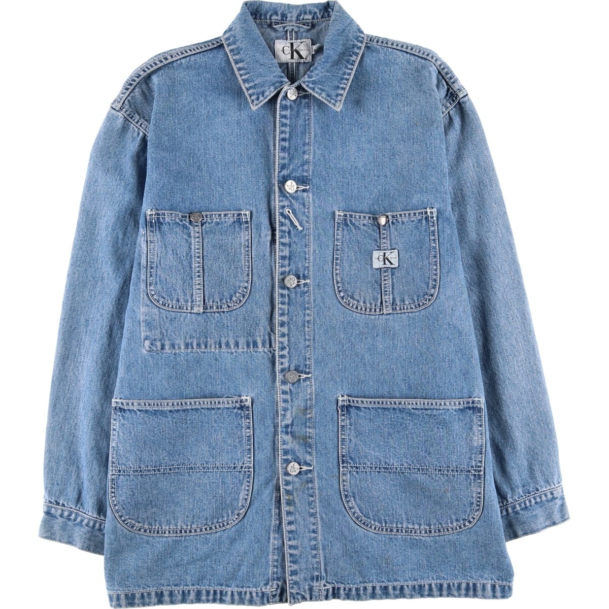 古着 90~00年代 カルバンクライン Calvin klein JEANS デニムカバーオール メンズM相当/eaa477427