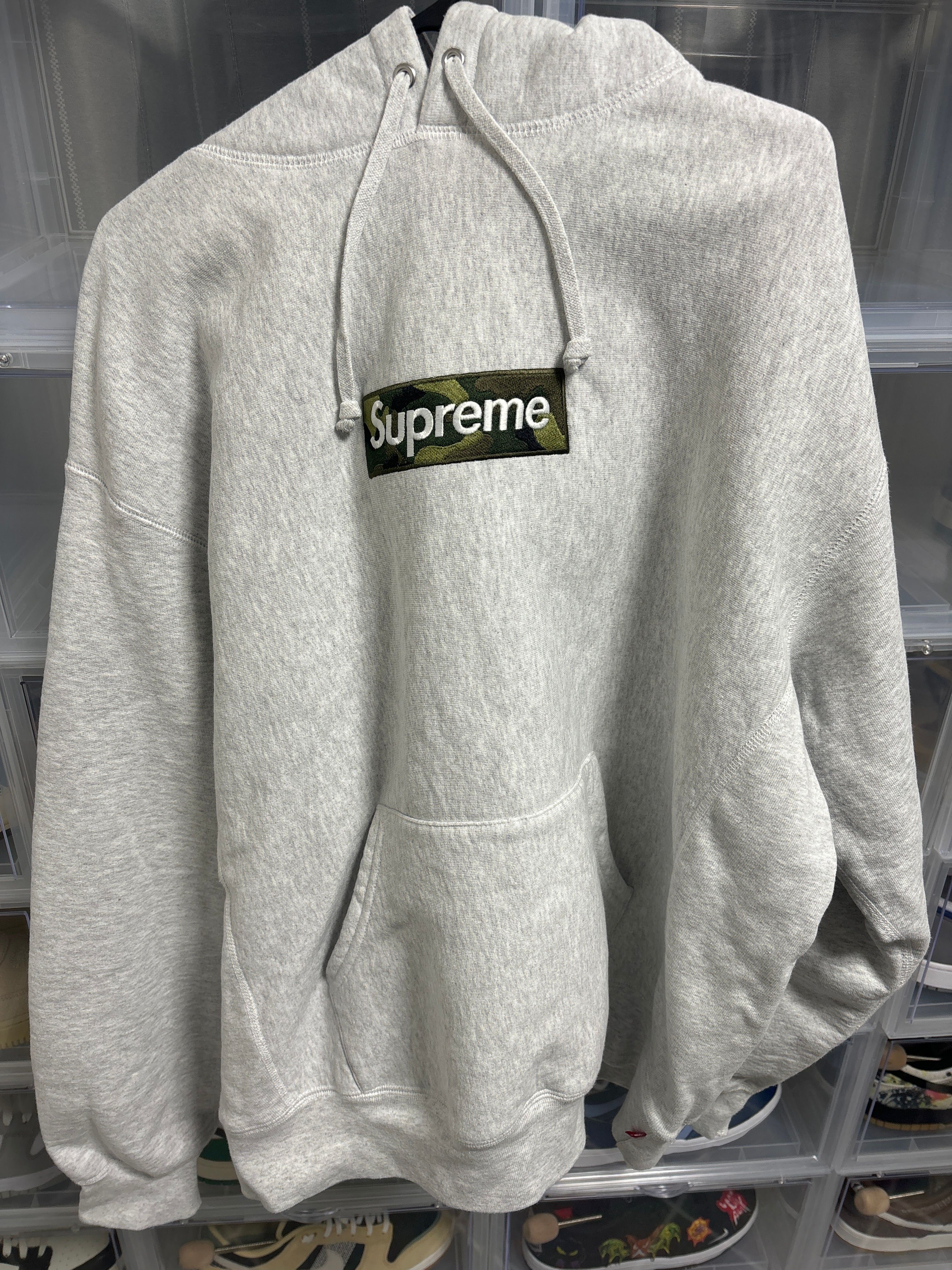 Supreme Box Logo Hooded Sweatshirt "Ash Grey" (23FW)