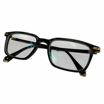 美品 カルティエ メガネ ブラック メンズ 53□19 145