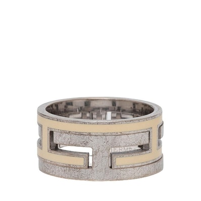 エルメス ムーブアッシュ リング 指輪 #53 アイボリー SV925 シルバー レディース HERMES 【中古】