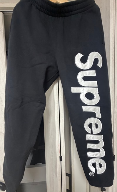 Supreme Satin Applique Sweatpant (26SS) "Black"